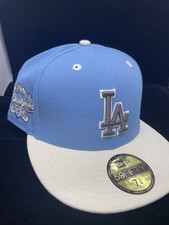 New Era Los Angeles Dodgers Summit Fitted Hat 100th Patch Size 7 1/4 Graphite UV