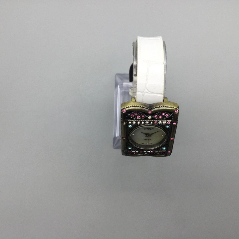 Reloj Gruen Bling Mujer 25mm Esfera MOP Cristal Estrás Batería Nueva Foto 3 de 4