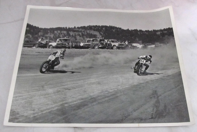 Vintage Motocross Motorcycle Race Photo 8" x 10" Cheyenne, Wyoming WY Turns