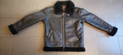 Alpha Industries B3 FL Kunstleder Fliegerjacke Fell Winter Größe  XL