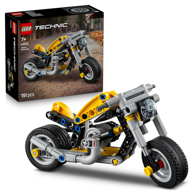 Lego Technic Yellow Motorbike Building Set