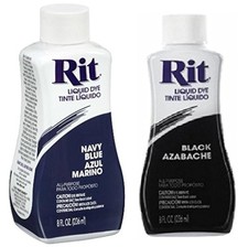 Rit Liquid Dye Black 8 Oz & Fabric Dye, 8-Ounce, Navy 