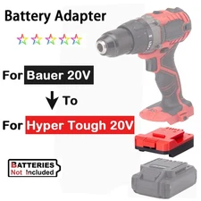 Battery Adapter For Hyper Tough 20V Li-Ion Battery For Bauer 20V Cordless Tools