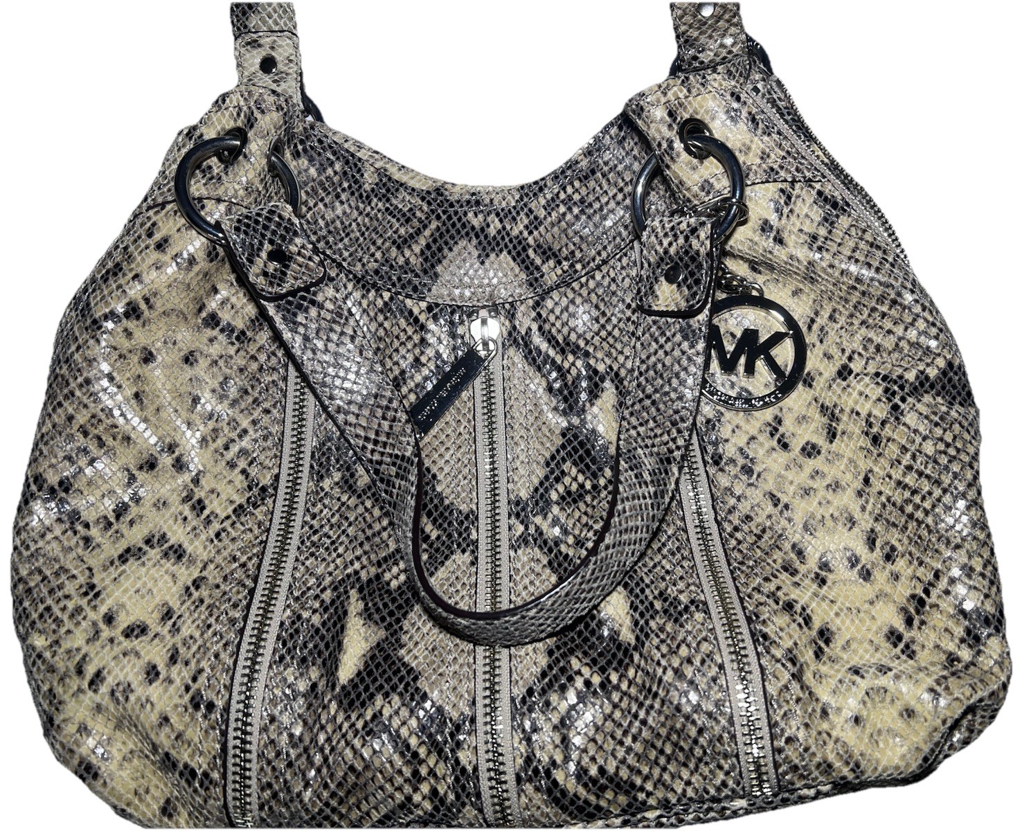 Michael Kors Python Effect Leather Shoulder Bag W… - image 6
