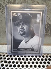2025 Topps Black And White Albert Pujols Prized Portraits Insert #PP7  + Bass