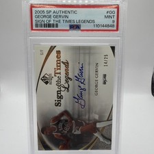 2005 SP Authentic George Gervin Sign If The Times Legends PSA Mint 9 (Pop 1) /25