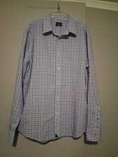 EUC- UNTUCKIT MENS PLAID SLIM FIT DRESS SHIRT