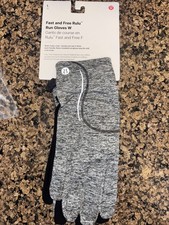 NWT Size Large Lululemon Women  s Fast Free Rulu Run Gloves HTGR Running Reflect