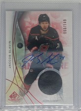 2024-25 Upper Deck SP Game Used Jaccob Slavin Red Auto Jersey Patch /149 #5