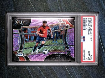 Lamine Yamal 2023-24 Panini Select FIFA RC #201 Pink Mojo /199 PSA 10 Spain