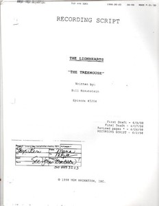 The Lionhearts Original Recording Script #5204 "The Treehouse" 6/2/1998