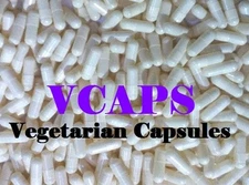 VCAPS 1,000 White Size "0" Empty Vegetarian Capsules (HPMC) No Gelatin /@@@