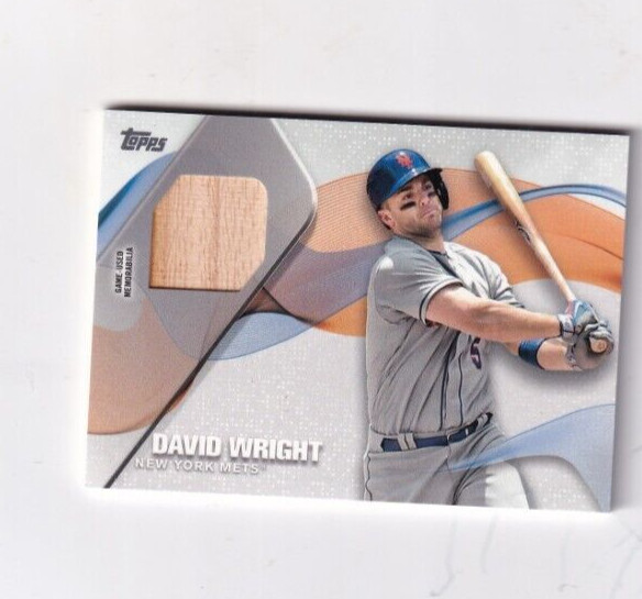 2017 DAVID WRIGHT TOPPS MAJOR LEAGUE MATERIALS GU BAT  RELIC  NEW YORK METS
