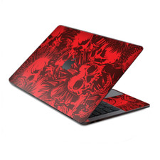 Skin Decal Wrap for MacBook Pro 13" Retina Touch Red Punk Skulls Liberty Spikes