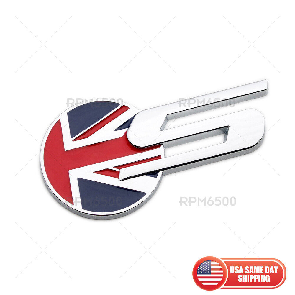 For Jaguar Rear Liftgate Bumper UK Style S Sport Nameplate Emblem Badge Chrome
