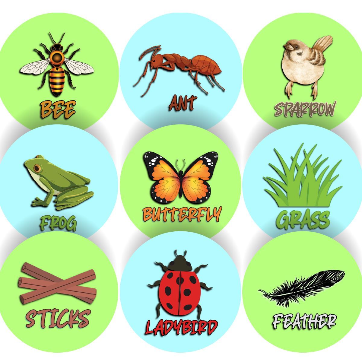 144 Outdoor Scavenger Adventure Camping Stickers - 30mm - Scouts Forest School