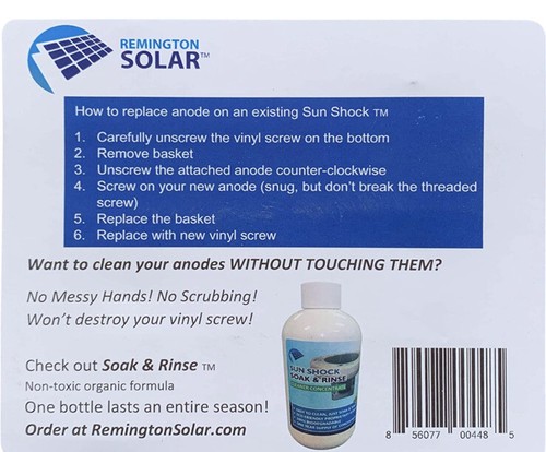 sun shock replacement copper anode