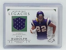Kyle Rudolph 2011 Topps Legends Aspiring Legacies PATCH (/150) Minnesota Vikings