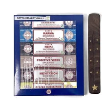 Satya Sai Baba Nag Champa Incense - 6 Fragrance Pack Collection Mix #1 + Free As