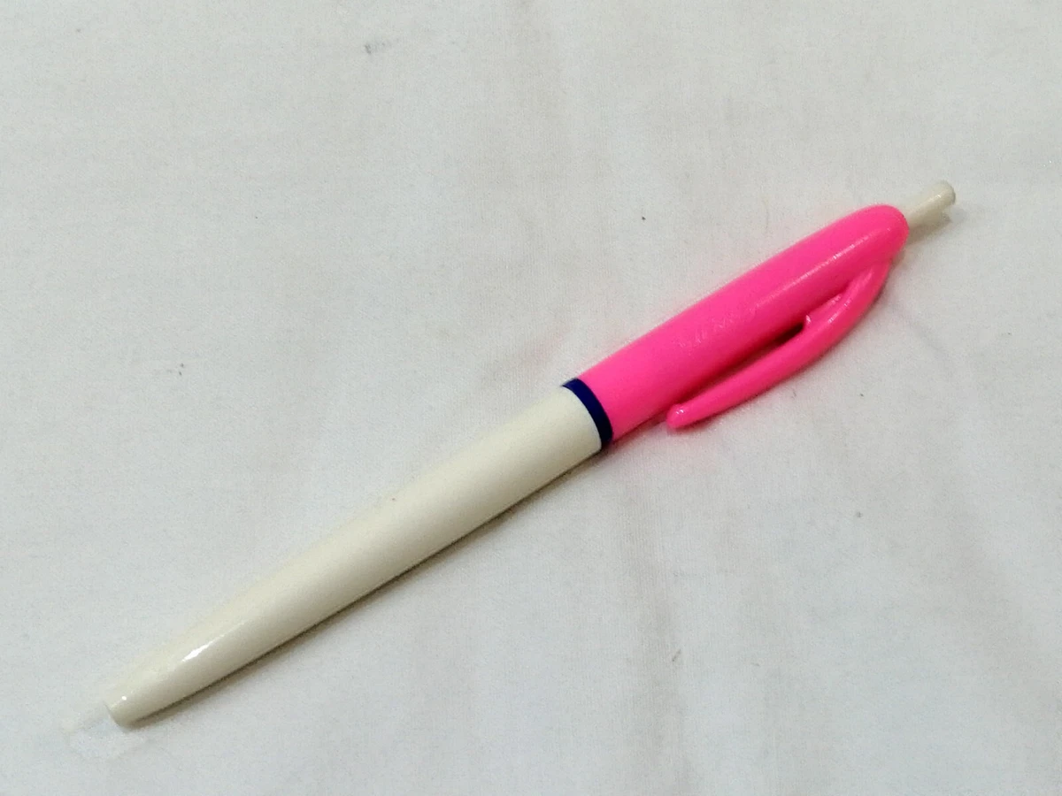 PENNA A SFERA BIRO A SCATTO BIC M17 ROSA FLUO VINTAGE ANNI 80 ORIGINALE  NUOVA