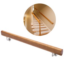 Wood Handrail For Steps Stair Railing Hand Rail Kit Non-Slip Wall Hand Railings