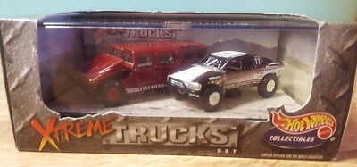 Hot Wheels Xtreme Trucks Set Hummer Toyota Baja Racer 1:64