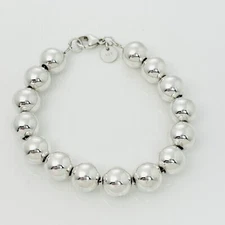 Small 7" Tiffany & Co HardWear Ball Bracelet in Sterling Silver 10mm Bead