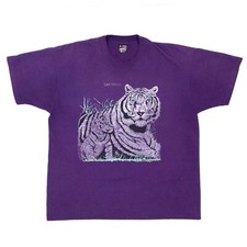 Vtg Siberian Tigers Las Vegas t shirt XL fruit of the loom made in USA Purple