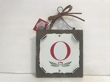 O Letter Initial Monogram Christmas Tree Ornament 4.5  x 4.5  By Holiday Time