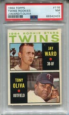 1964 Topps #116 Jay Ward/Tony Oliva PSA 7 NM Minnesota Twins