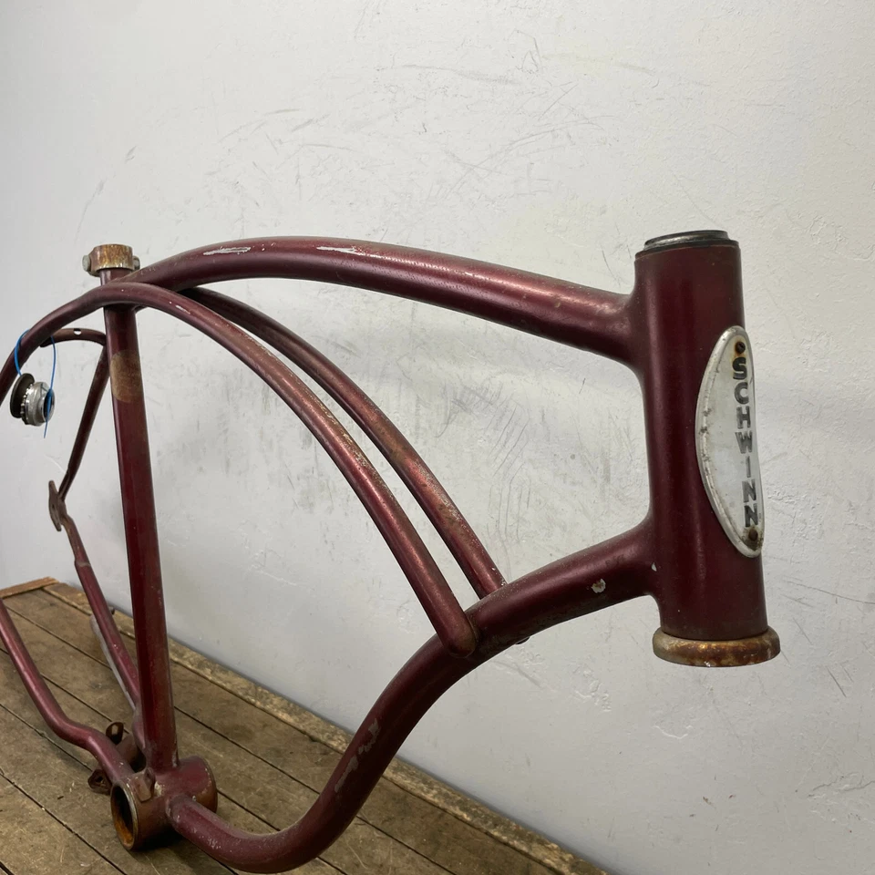 Винтажная рама Schwinn Canitlever Cruiser Klunker 1962 C2 средний вес 1960-е 26 - Изображение 3 из 4