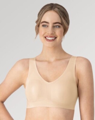 Hanes Women's Invisible Embrace Pullover Bralette, Moisture Wicking large