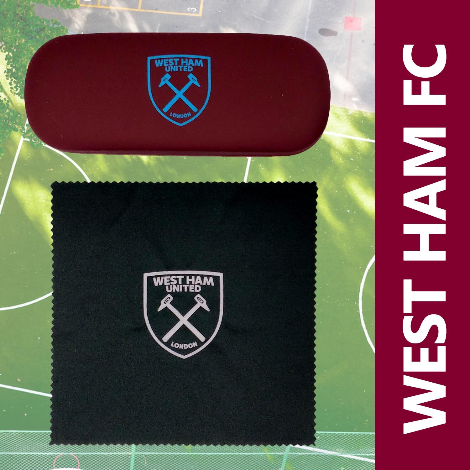 Official Football Glasses Case & Cloth in Presentation Gift Pack
