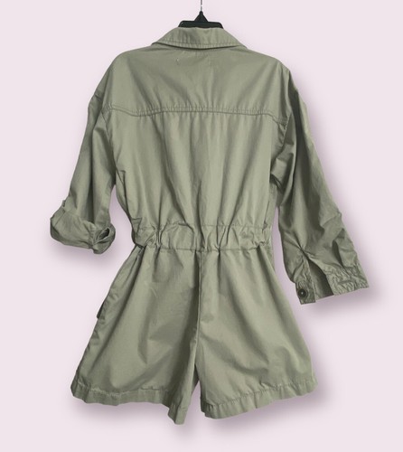 ZARA Girls Collection One Piece Safari Shorts Romper Jumpsuit Size 7 - Picture 3 of 6