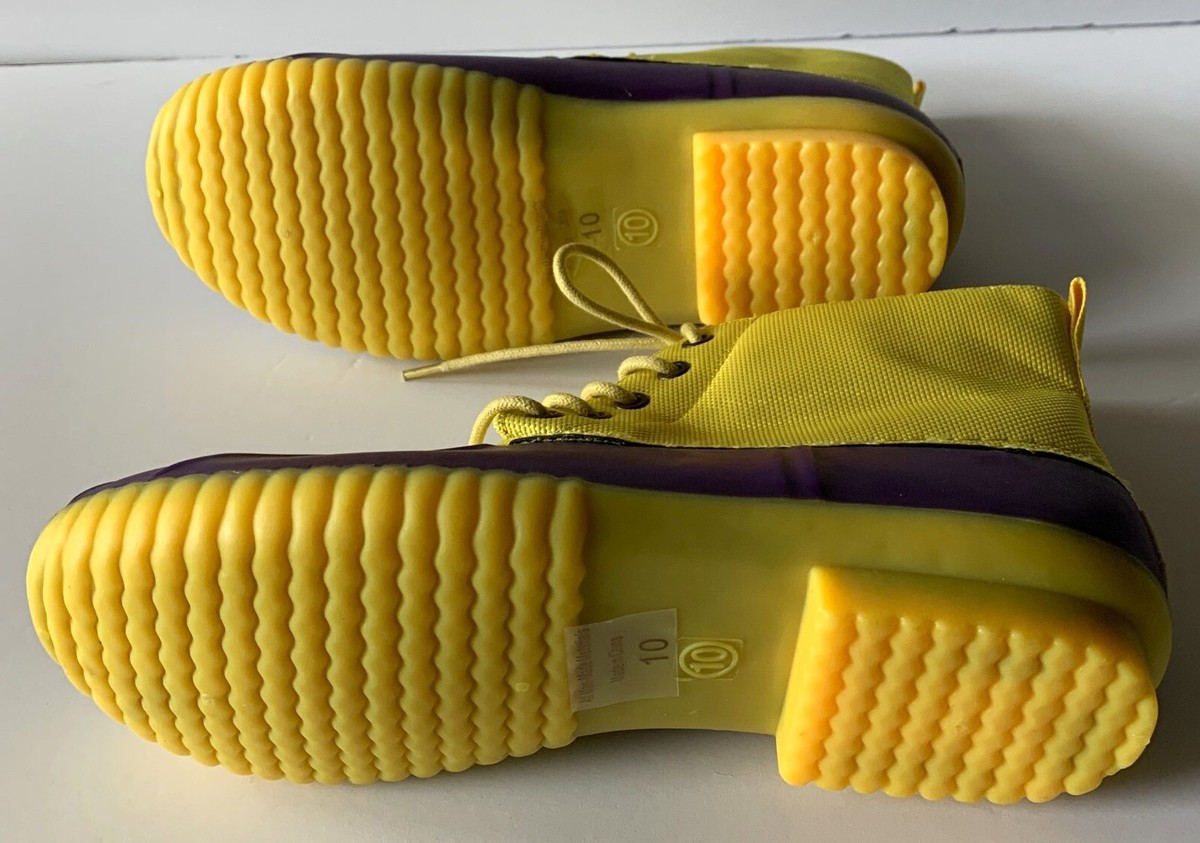 Duck Boat Bright Yellow Rain Boot Shoes Vintage Nokia Yellow Rain Boots Size 34EUR - Yellow Rubber  main image 3