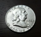 1956 Benjamin Franklin Half Dollar BU  90% Silver Coin