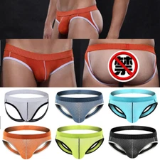 Men's Panties Ice Silk Men Underwear Men's Shorts With Lace Low-Rise U Pouch US