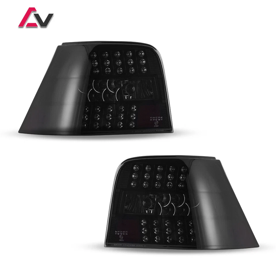 For 1999-2004 Volkswagen Golf GTI MK4 LED Tail Lights Black Smoke VW Rear Lamps - Image 2 of 4