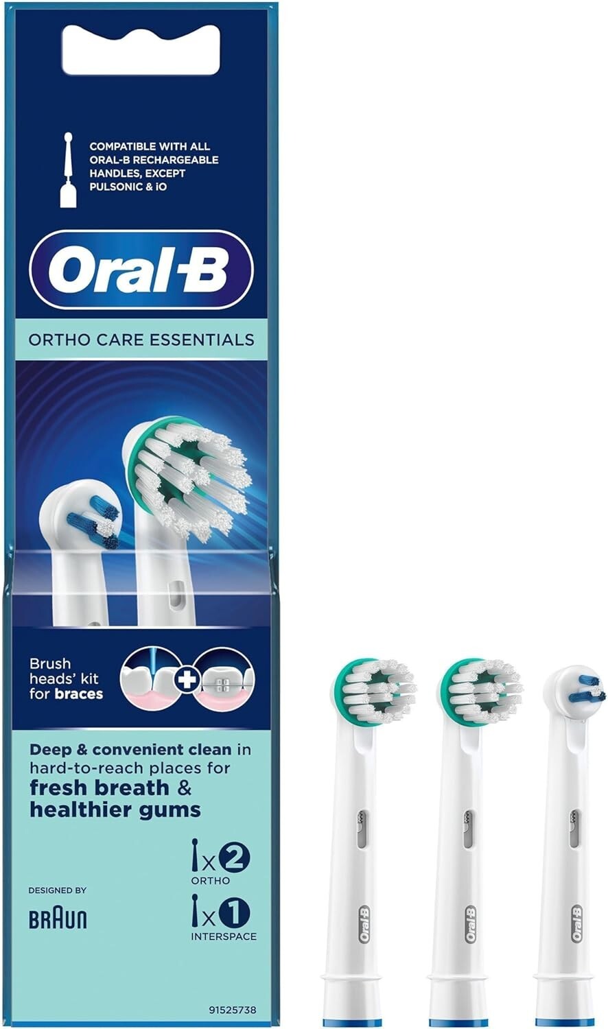 Braun Oral-B 3-teilig Aufsteckbürsten Ortho Care Essentials Kit