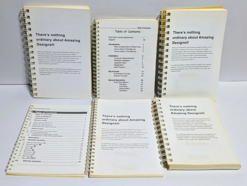 Lot of 6 Amazing Designs Embroidery Solutions Instruction Manuals *READ DESC* - Image 3 of 4