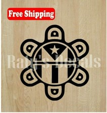 SOL TAINO PUERTO RICO FLAG VINYL DECAL CAR WINDOW LAPTOP PHONE CHOOSE SIZE/COLOR