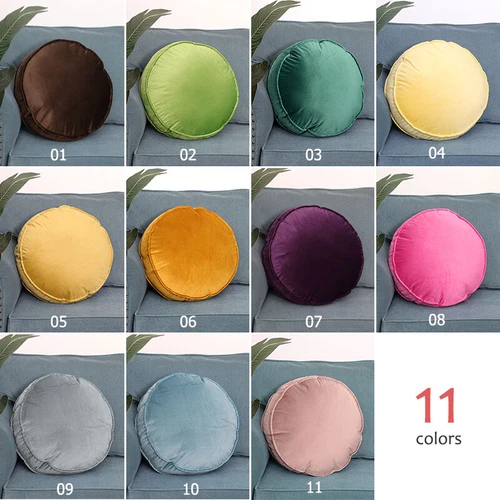 Soft Solid Velvet Pillow Case or Round Car Cushion Cover Sofa Living Room NEW - Bild 5 von 34