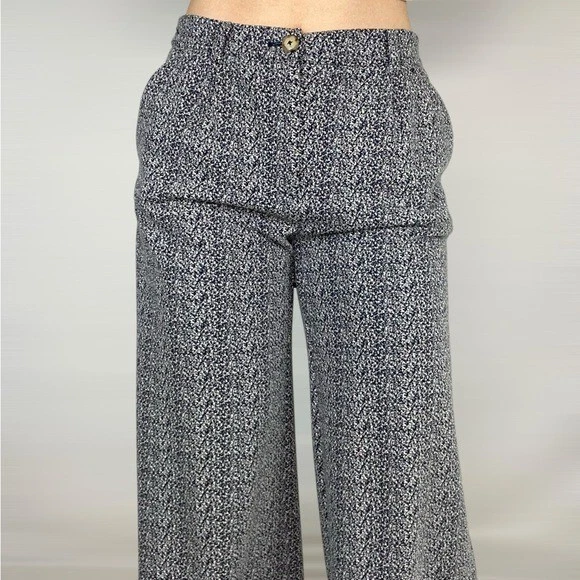 CARTONNIER ANTHROPOLOGIE Elisa High Rise Jacquard Wide Leg Pant Trousers Work - Image 4 of 4
