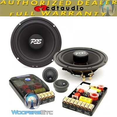 CDT AUDIO ES-62IM 6.5'' SLIM MOUNT 250W RMS 4-OHM SHALLOW COMPONENT SPEAKERS NEW