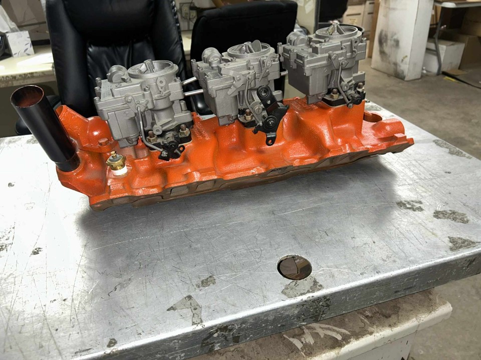 58 59 60 61 Chevrolet 348 409 Intake Tri Power With Rochester Carbs ...