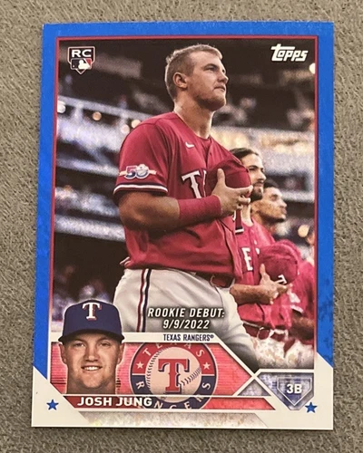 JOSH JUNG 2023 Topps Update Series - Rookie Debut Blue Foil #US308 /999 (RC)