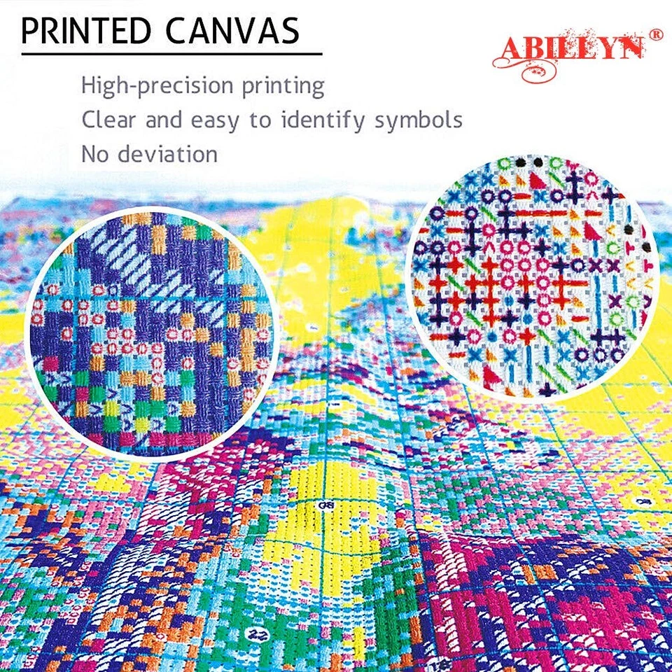 Stickerei-Kreuzstich-Set Winter-Dschungel-Weihnachtsstrumpf mit gedrucktem Mu... - Bild 2 von 4