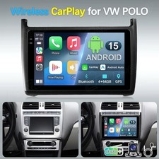 DAB+ Für VW Polo 6R 6C 2009-2017 9" Autoradio Android 15 Carplay Navi RDS 4+64GB
