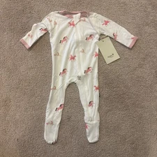 Pink Unicorn Stretch one piece Kyte BABY Size 0-3mos NEW!!!