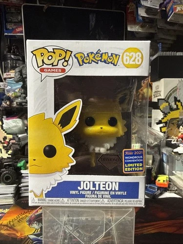 Funko Pop!Games Pokémon Jolteon #628 Diamond 2021 WonderousCon Exclu W/protector